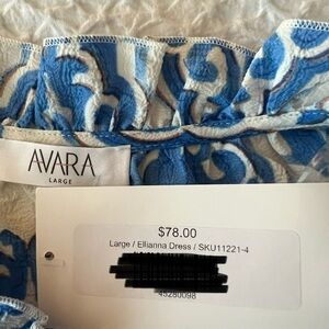 Blue and white Avara mini dress